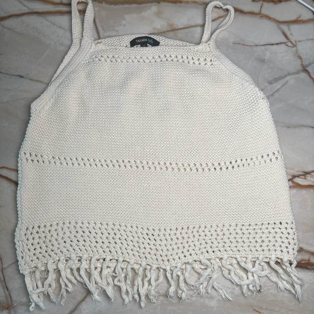 Knitted Cream Kids Top